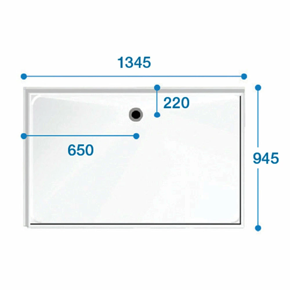Contour Swift Level Access Shower Tray - 1345 X 945mm 2 Contour Swift Level Access Shower Tray - 1345 X 945mm - Image 2