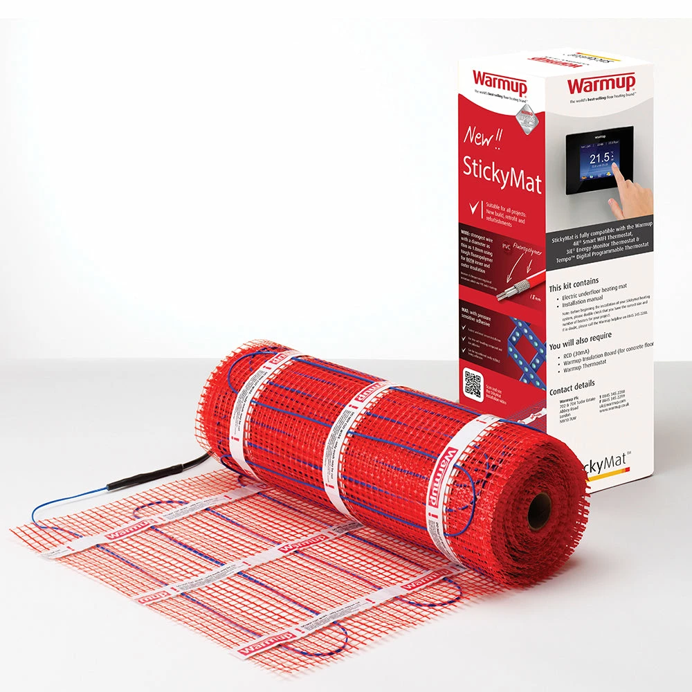 Warmup Electric Underfloor Heating Sticky Mat 150w 1 Warmup Electric Underfloor Heating Sticky Mat 150w