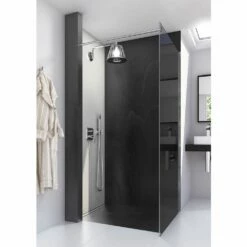 Wedi Top Wall - Ready To Use Surface - 2500 X 900 X 6mm Panel 7 Wedi Top Wall - Ready To Use Surface - 2500 X 900 X 6mm Panel -Bathroom Sales Shop Wedi Top Wall Room 2 Anthracite black sq 50c069e1 0fa7 466a b875 d274f19a05b3