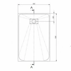 AKW Onyx Low Level Slate Effect Shower Tray 1200 X 800 X 26mm -Bathroom Sales Shop akw onyx shower tray 1200x800mm