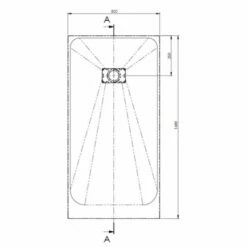 AKW Onyx Low Level Slate Effect Shower Tray 1600 X 800 X 26mm -Bathroom Sales Shop akw onyx shower tray 1600x800mm