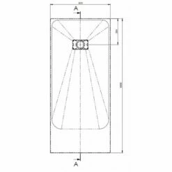 AKW Onyx Low Level Slate Effect Shower Tray 1800 X 800 X 26mm -Bathroom Sales Shop akw onyx shower tray 1800x800mm