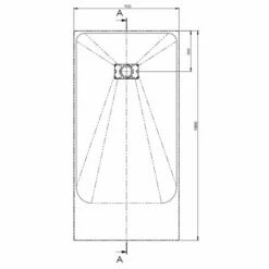 AKW Onyx Low Level Slate Effect Shower Tray 1800 X 900 X 26mm -Bathroom Sales Shop akw onyx shower tray 1800x900mm