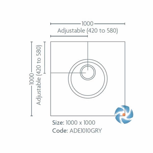 Impey Aqua Dec Easy Fit Wet Room Tray Floor Former - 1000 X 1000 X 22mm 2 Impey Aqua Dec Easy Fit Wet Room Tray Floor Former - 1000 X 1000 X 22mm - Image 2