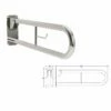 Contour Opulence Hinged Arm Support With Toilet Roll Holder - Stainless Steel