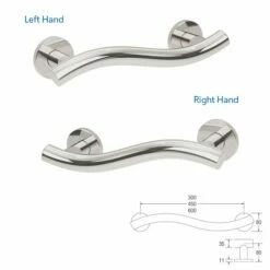 Contour Opulence Wave Grab Rail - Stainless Steel