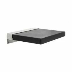 Square Drop Down Padded Shower Seat - Black