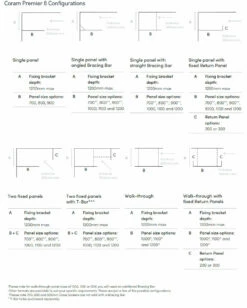 Coram Showers Premier 8 Wet Room Shower Screen - 1200mm -Bathroom Sales Shop coram premier 8 shower screen configurations 3ed743aa 4554 44a5 849b 515f27ceed9f