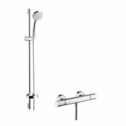 Hansgrohe Ecostat Comfort Combi Thermostatic Shower Set With Croma 100 Vario Hand Shower