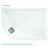 TrayMate TM25 Elementary Stone Resin Shower Tray - OFFSET QUADRANT - 1200 X 900 X 25mm