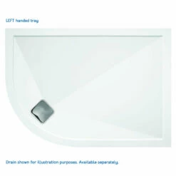 TrayMate TM25 Elementary Stone Resin Shower Tray - OFFSET QUADRANT - 1200 X 800 X 25mm