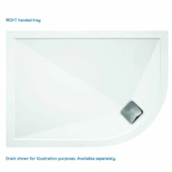 TrayMate TM25 Elementary Stone Resin Shower Tray - OFFSET QUADRANT - 1100 X 800 X 25mm -Bathroom Sales Shop elementary offset quadrant right 366a2533 b522 4fc7 8d83 0896f82879d2