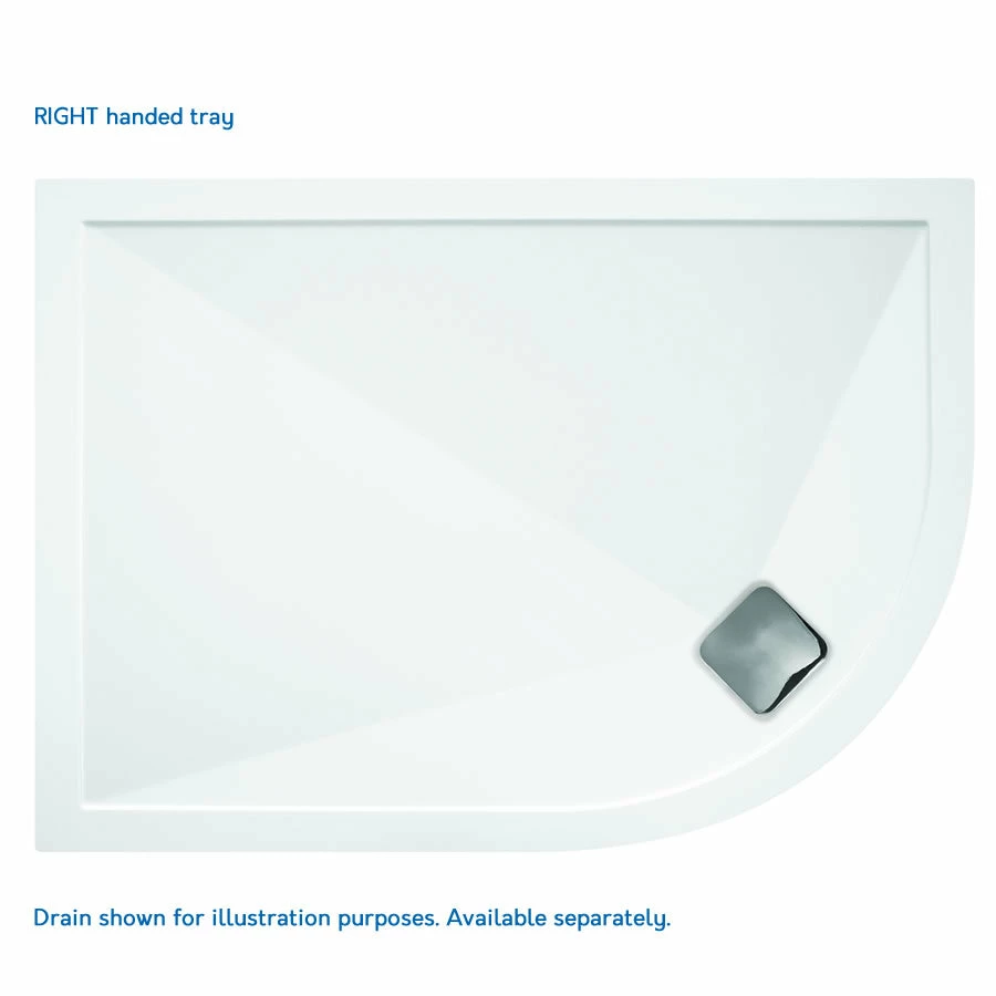 TrayMate TM25 Elementary Stone Resin Shower Tray - OFFSET QUADRANT - 1200 X 900 X 25mm 2 TrayMate TM25 Elementary Stone Resin Shower Tray - OFFSET QUADRANT - 1200 X 900 X 25mm - Image 2