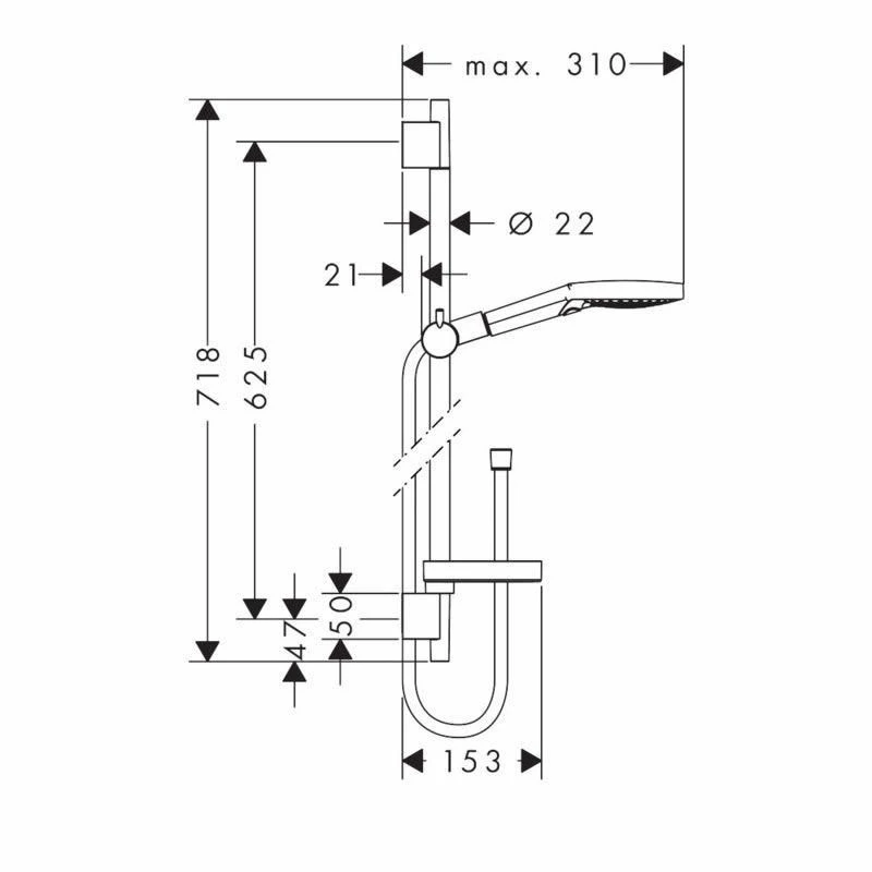 Hansgrohe Croma Select 280 Rail Set Thermostatic Shower 7 Hansgrohe Croma Select 280 Rail Set Thermostatic Shower - Image 7