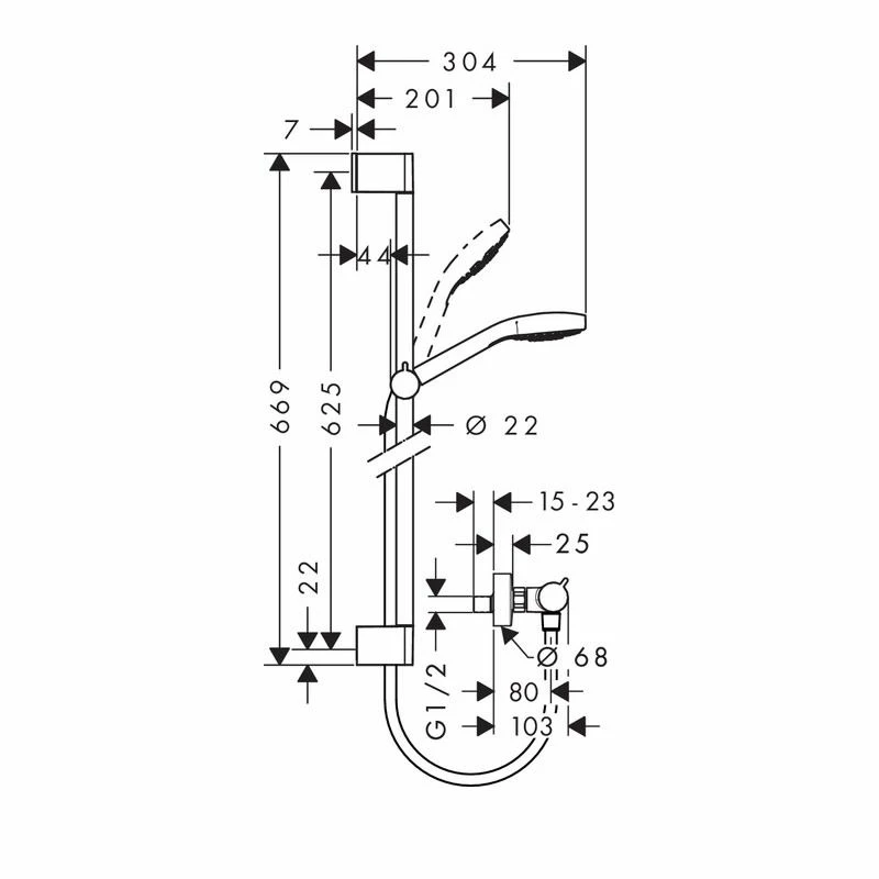 Hansgrohe Ecostat Comfort Combi Shower Set With Croma Select S Vario Hand Shower 4 Hansgrohe Ecostat Comfort Combi Shower Set With Croma Select S Vario Hand Shower - Image 4