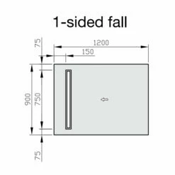 Jackoboard Aqua Line Easy Linear Wet Room Walk In Shower Tray With Reversible Cover - 1200 X 900 X 40mm - SINGLE FALL 5 Jackoboard Aqua Line Easy Linear Wet Room Walk In Shower Tray With Reversible Cover - 1200 X 900 X 40mm - SINGLE FALL -Bathroom Sales Shop jackoboard aqua line easy 1200x900 plan single fall