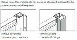 Merlyn MBOX Shower Door Side Panel Cover Strip - (1 Piece)