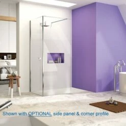 Merlyn Ionic Wet Room Shower Screen Panel With Wall Brackets - 1600mm -Bathroom Sales Shop merlyn ionic showerwall shower screen corner config fce091b4 8f3a 4c9b 9951 d8f3c1e6d9ad