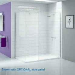 Merlyn Ionic Wet Room Shower Screen Panel With Wall Brackets - 1400mm -Bathroom Sales Shop merlyn ionic showerwall shower screen with side panel f54cd252 ac17 4a7c b1a1 ffe206ac13d1