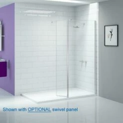 Merlyn Ionic Wet Room Shower Screen Panel With Wall Brackets - 1400mm -Bathroom Sales Shop merlyn ionic showerwall shower screen with swivel panel 6d23091d c8da 4f97 8c0b a2554f83f40e