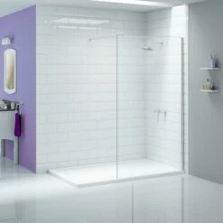 Merlyn Ionic Wet Room Shower Screen Panel With Wall Brackets - 1200mm