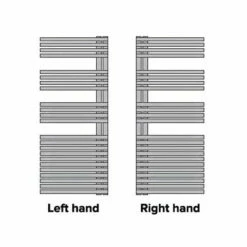 Redroom Omnia Heated Towel Rail Radiator - Quartz Beige -Bathroom Sales Shop omnia heated towel rail handed6