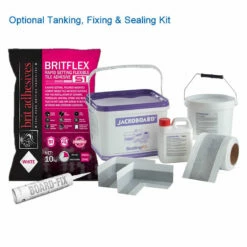 WetBase® Wet Room Walk In Shower Tray Kit - LEFT CORNER DRAIN - 1200 X 900 X 20mm 17 WetBase® Wet Room Walk In Shower Tray Kit - LEFT CORNER DRAIN - 1200 X 900 X 20mm -Bathroom Sales Shop option wet room tanking and fixing kit68 b3197fab e034 44cf baee 24cdf98f81b3