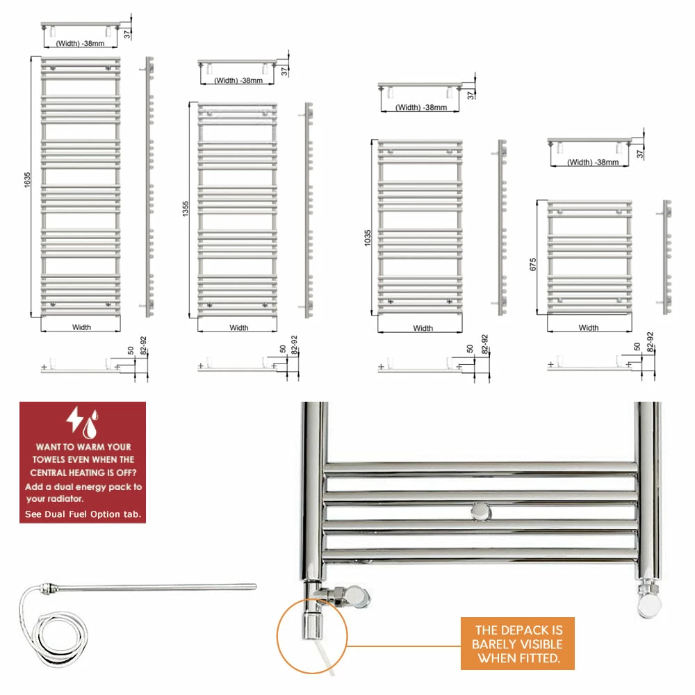 Redroom TT Heated Towel Rail Radiator - Quartz Beige 2 Redroom TT Heated Towel Rail Radiator - Quartz Beige - Image 2