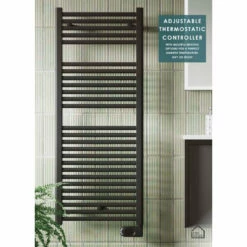 Redroom Elite Thermostatic Electric Heated Radiator - Matt Black