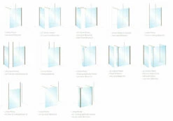 Roman Haven Fixed Shower Screen Deflector Panel - 200mm -Bathroom Sales Shop roman haven wetroom screen configurations