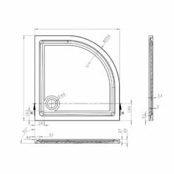 Roman Stone Solid Surface Anti Slip Shower Tray - OS Quadrant 1200 X 900 X 40mm 9 Roman Stone Solid Surface Anti Slip Shower Tray - OS Quadrant 1200 X 900 X 40mm -Bathroom Sales Shop roman stone anti slip shower tray quadrant dimenssions 2b954584 b8c5 4c33 a64d a15ff205b44c