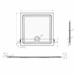 Roman Stone Solid Surface Anti Slip Shower Tray - 800 X 800 X 40mm -Bathroom Sales Shop roman stone anti slip shower tray square dimenssions 6a976418 0995 4cb2 8787 09df832c023b