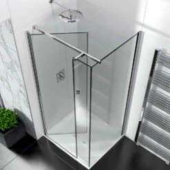 Sommer Evolve Shower Door & Inline Panel: In Out Pivot Recess - 1000mm -Bathroom Sales Shop sommer evolve pivot chrome from above jpeg 99f1218d 7d69 4034 adbf 971cd2d55fa0