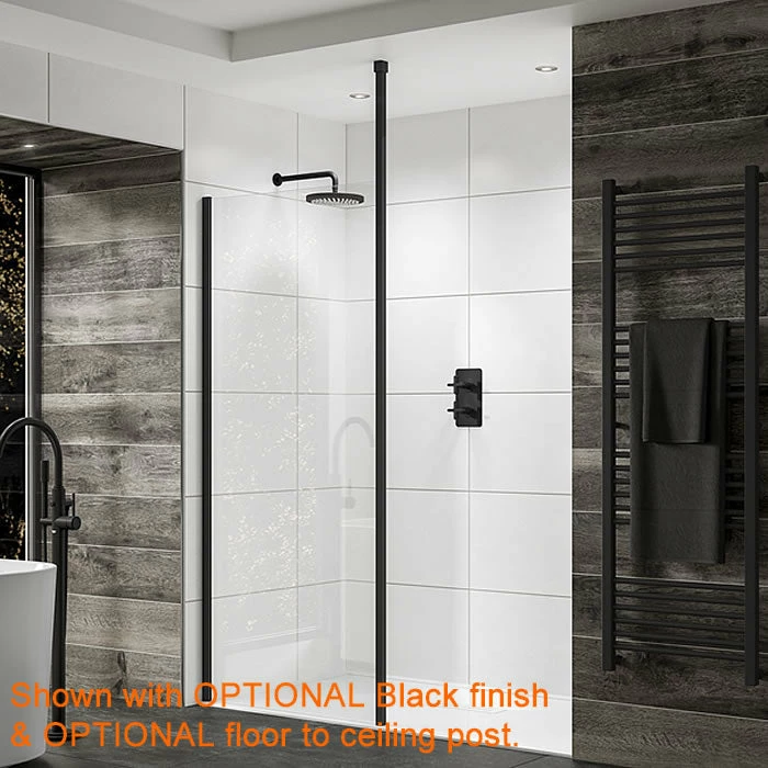 Sommer Evolve Wetroom Shower Screen Glass Panel With Wall Brackets 600mm 2 Sommer Evolve Wetroom Shower Screen Glass Panel With Wall Brackets 600mm - Image 2