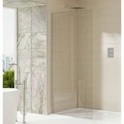 Sommer Evolve Wetroom Shower Screen Glass Panel With Wall Brackets 1200mm