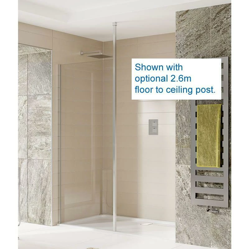 Sommer Evolve Wetroom Shower Screen Glass Panel With Wall Brackets 900mm 5 Sommer Evolve Wetroom Shower Screen Glass Panel With Wall Brackets 900mm - Image 5