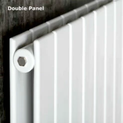 Redroom SuperNovar Vertical Heated Radiator - White -Bathroom Sales Shop supernova vertical double panel