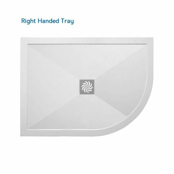 TrayMate TM25 Symmetry Stone Resin Shower Tray - Offset Quadrant - 1000 X 800mm 2 TrayMate TM25 Symmetry Stone Resin Shower Tray - Offset Quadrant - 1000 X 800mm - Image 2