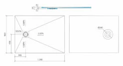 Wedi Fundo Ligno Plus Shower Tray Former - 1200 X 900 X 23mm - OFFSET Drain -Bathroom Sales Shop wedi fundo ligno plus wet room shower tray 1200x900mm