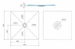 Wedi Fundo Ligno Plus Shower Tray Former - 900 X 900 X 23mm - CENTRE Drain 8 Wedi Fundo Ligno Plus Shower Tray Former - 900 X 900 X 23mm - CENTRE Drain -Bathroom Sales Shop wedi fundo ligno plus wet room shower tray 900x900mm
