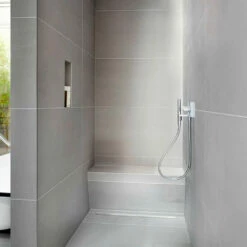 Wedi Sanoasa Bench - Angled -Bathroom Sales Shop wedi sanoasa shower bench seat bench 2 display 3