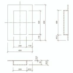 Wedi Sanwell Preformed Wall Niche 20/40 Frame Width 12.5mm 5 Wedi Sanwell Preformed Wall Niche 20/40 Frame Width 12.5mm -Bathroom Sales Shop wedi sanwell niches 20 40 125plan