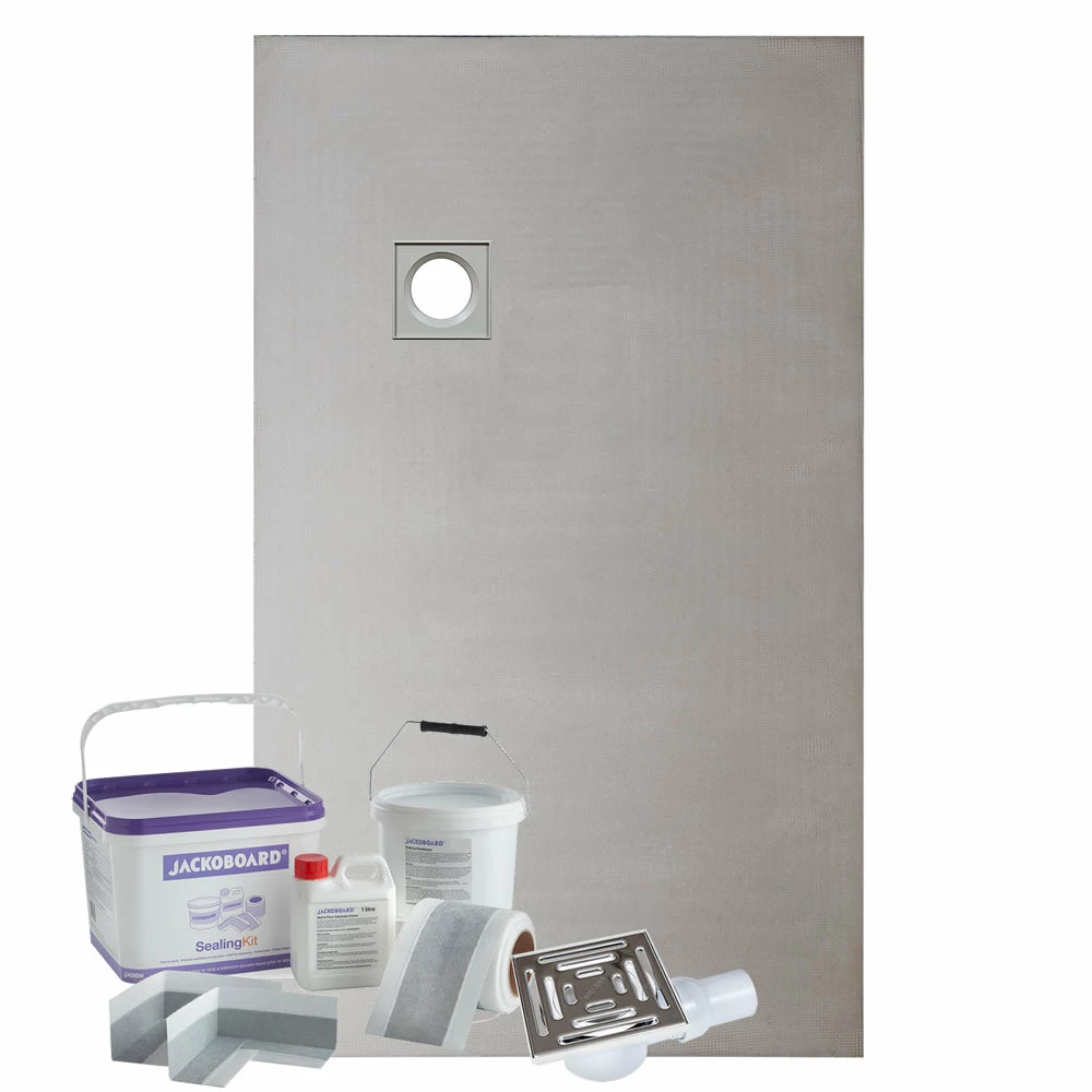 WetBase® Wet Room Walk In Shower Tray Kit - LEFT CORNER DRAIN - 1200 X 900 X 20mm 3 WetBase® Wet Room Walk In Shower Tray Kit - LEFT CORNER DRAIN - 1200 X 900 X 20mm - Image 3