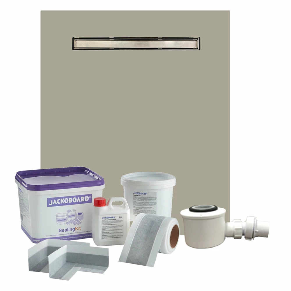 WetBase® Linear Universal Wet Room Walk In Shower Tray With Reversible Cover - 900 X 900 X 30mm 3 WetBase® Linear Universal Wet Room Walk In Shower Tray With Reversible Cover - 900 X 900 X 30mm - Image 3