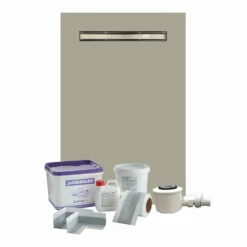 WetBase® Linear Universal Wet Room Walk In Shower Tray With Reversible Cover - 1500 X 900 X 30mm -Bathroom Sales Shop wetbase linear universal 1500x900x30