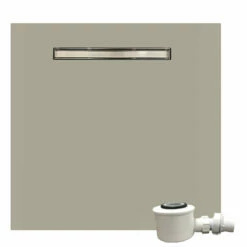 WetBase® Linear Universal Wet Room Walk In Shower Tray With Reversible Cover - 1200 X 1200 X 30mm