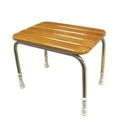 AKW Medicare Freestanding Wooden Shower Stool Seat